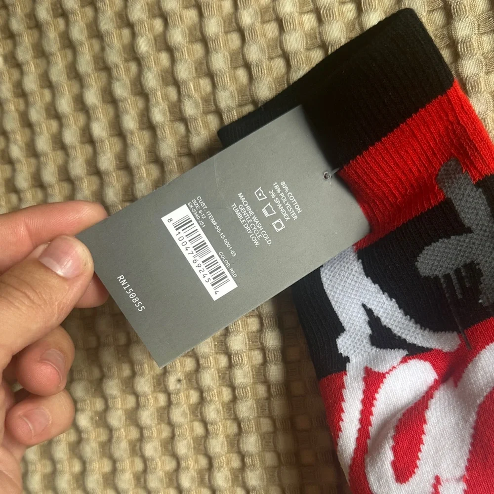 Fort Troff F*** Me Red and Black Graphic Socks